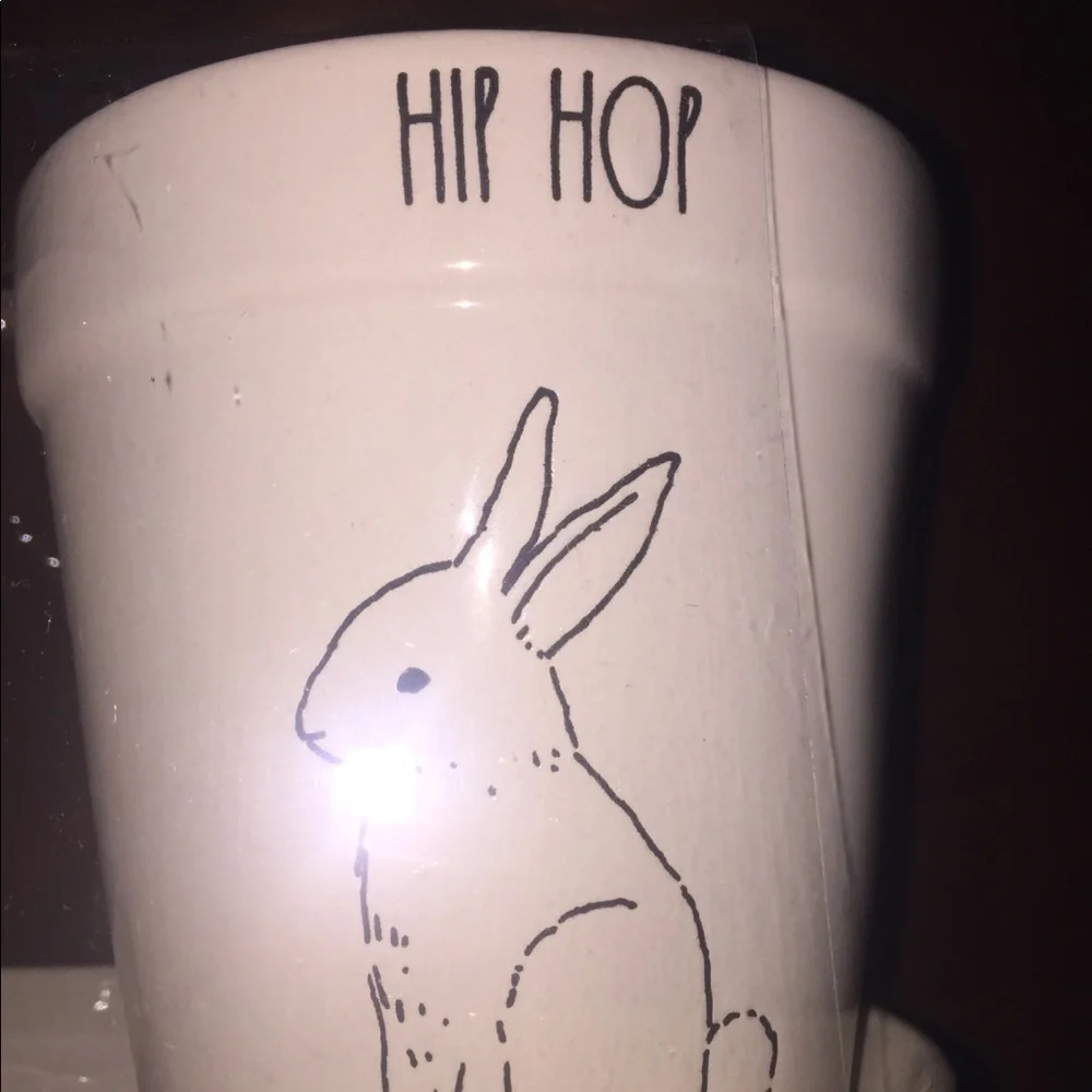 Rae Dunn Easter planter 3 pots with drainage holes and tray all ceramic - Picture 2 of 6